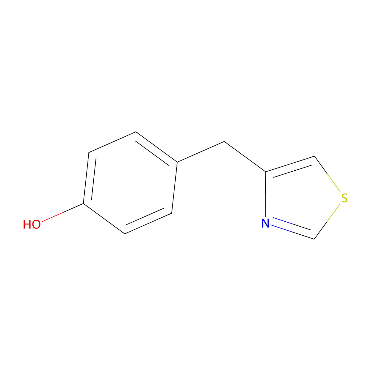 4-[(1,3-Thiazol-4-yl)methyl]phenol molecular structure, CAS 179018-46-3