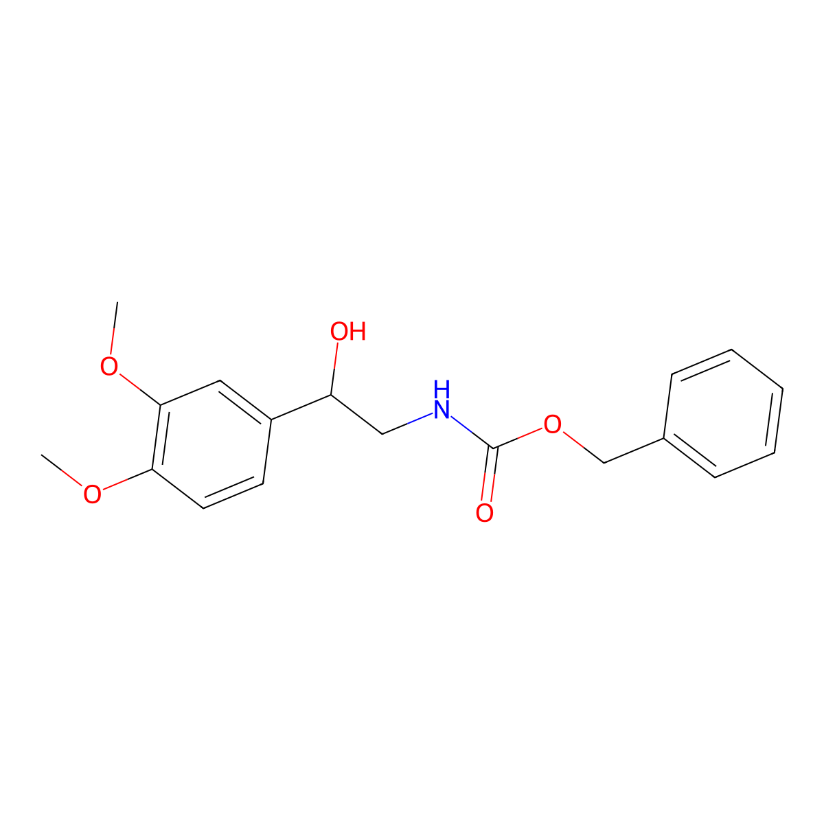 benzyl N-[2-(3,4-dimethoxyphenyl)-2-hydroxyethyl]carbamate molecular structure, CAS 1790184-01-8