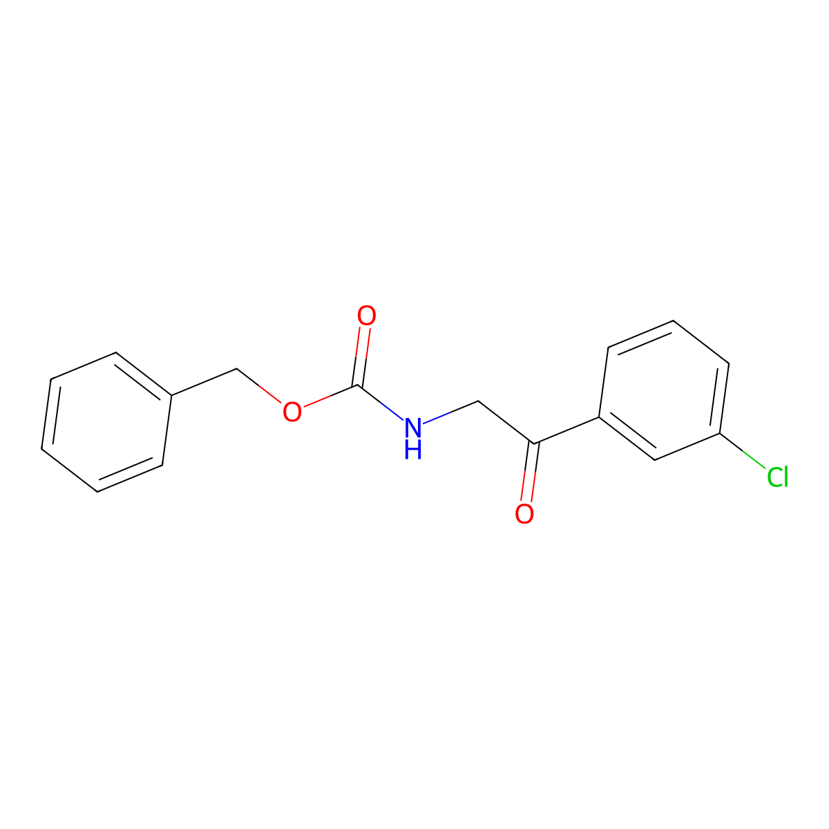 benzyl N-[2-(3-chlorophenyl)-2-oxoethyl]carbamate molecular structure, CAS 1790184-14-3