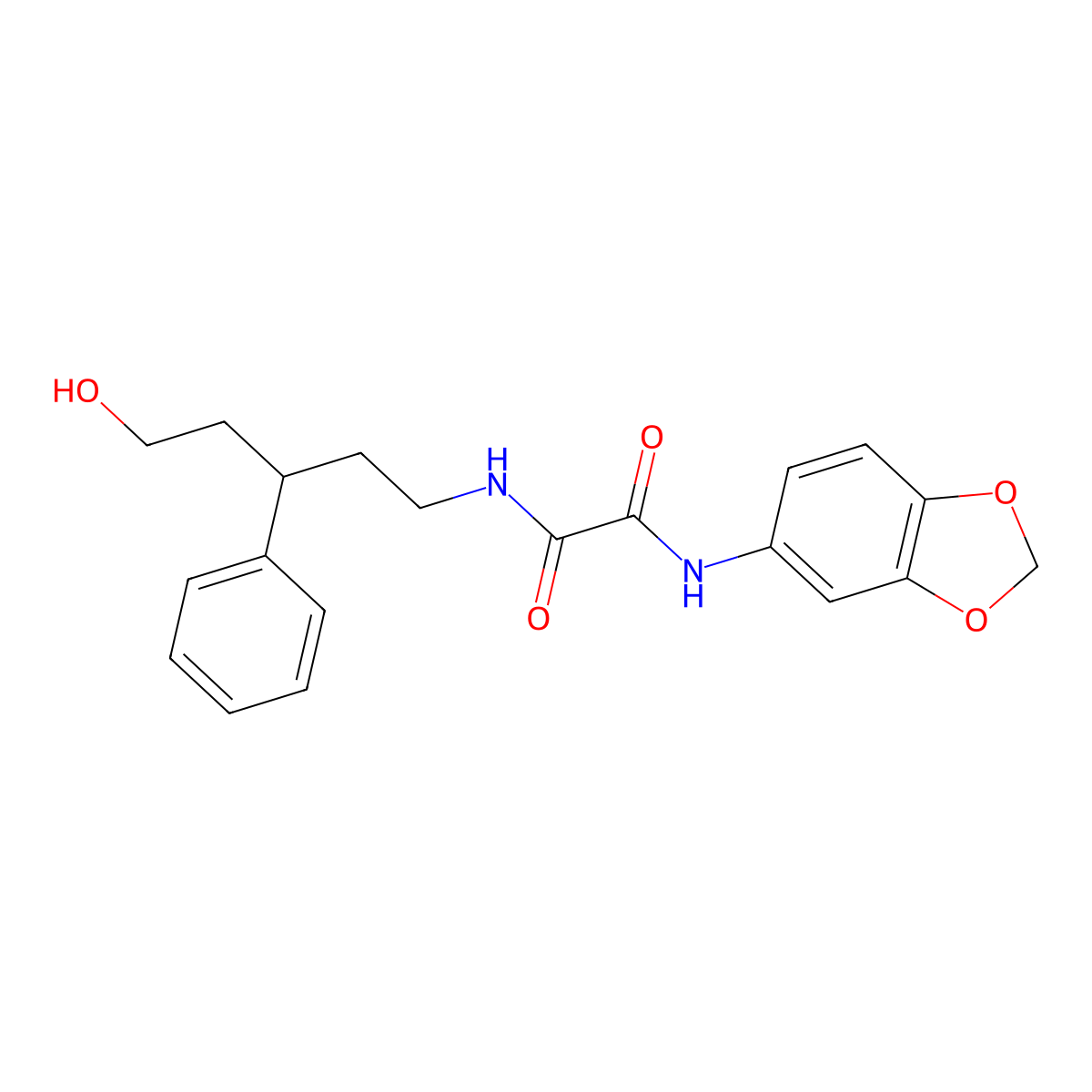 N1-(benzo[d][1,3]dioxol-5-yl)-N2-(5-hydroxy-3-phenylpentyl)oxalamide molecular structure, CAS 1790195-62-8
