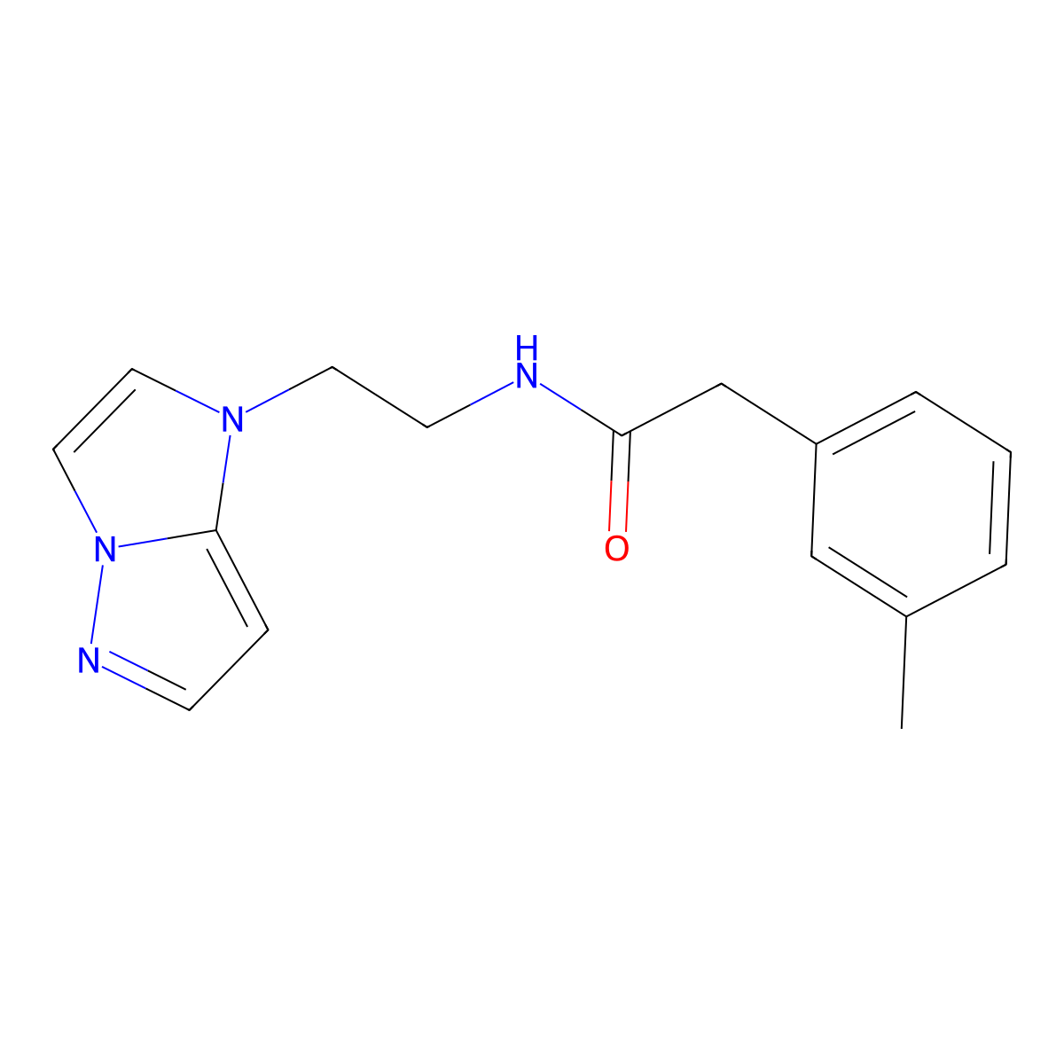 N-(2-(1H-imidazo[1,2-b]pyrazol-1-yl)ethyl)-2-(m-tolyl)acetamide molecular structure, CAS 1790196-07-4