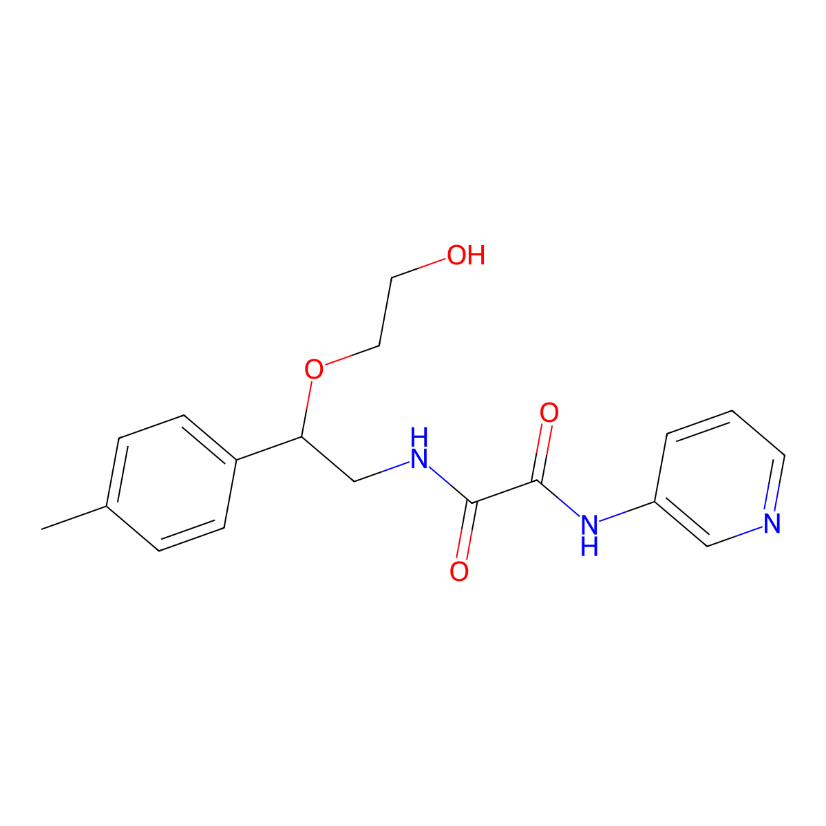 N1-(2-(2-hydroxyethoxy)-2-(p-tolyl)ethyl)-N2-(pyridin-3-yl)oxalamide molecular structure, CAS 1790196-11-0