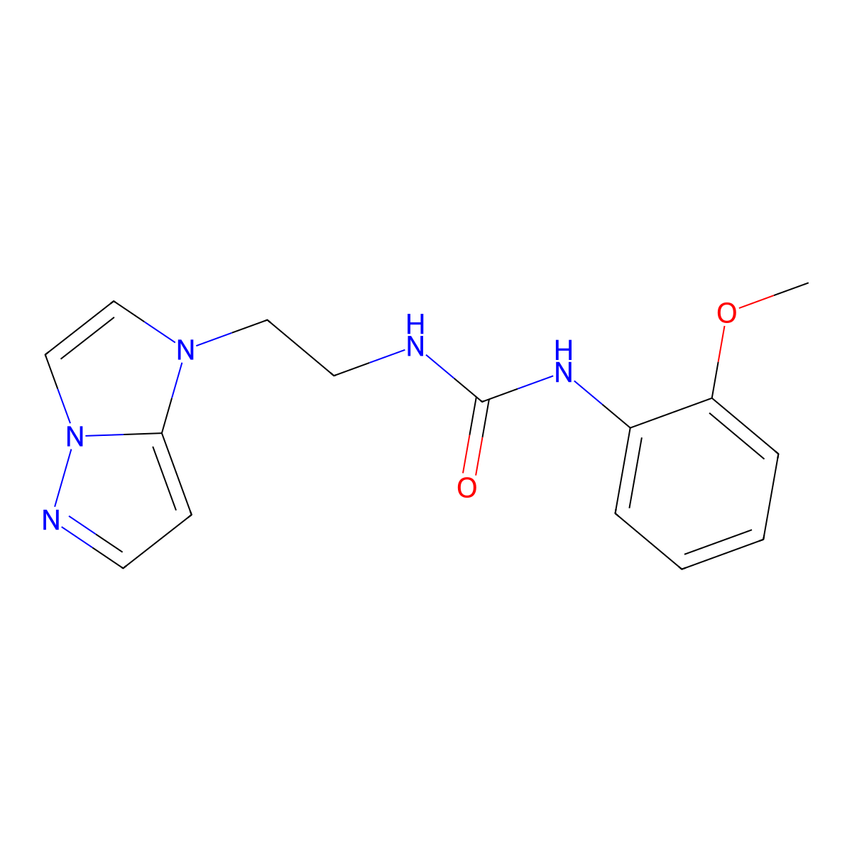 1-(2-(1H-imidazo[1,2-b]pyrazol-1-yl)ethyl)-3-(2-methoxyphenyl)urea molecular structure, CAS 1790196-28-9