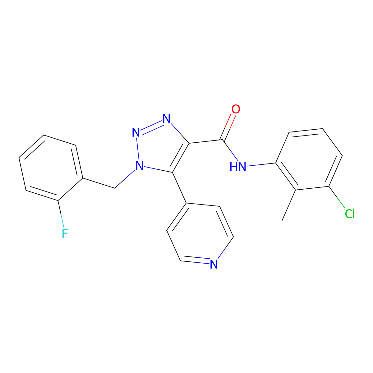 C22H17ClFN5O molecular structure, CAS 1790196-37-0