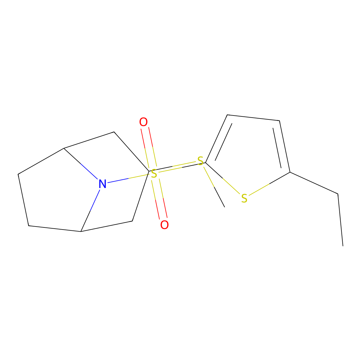 (1R,5S)-8-((5-ethylthiophen-2-yl)sulfonyl)-3-(methylthio)-8-azabicyclo[3.2.1]octane molecular structure, CAS 1790196-91-6