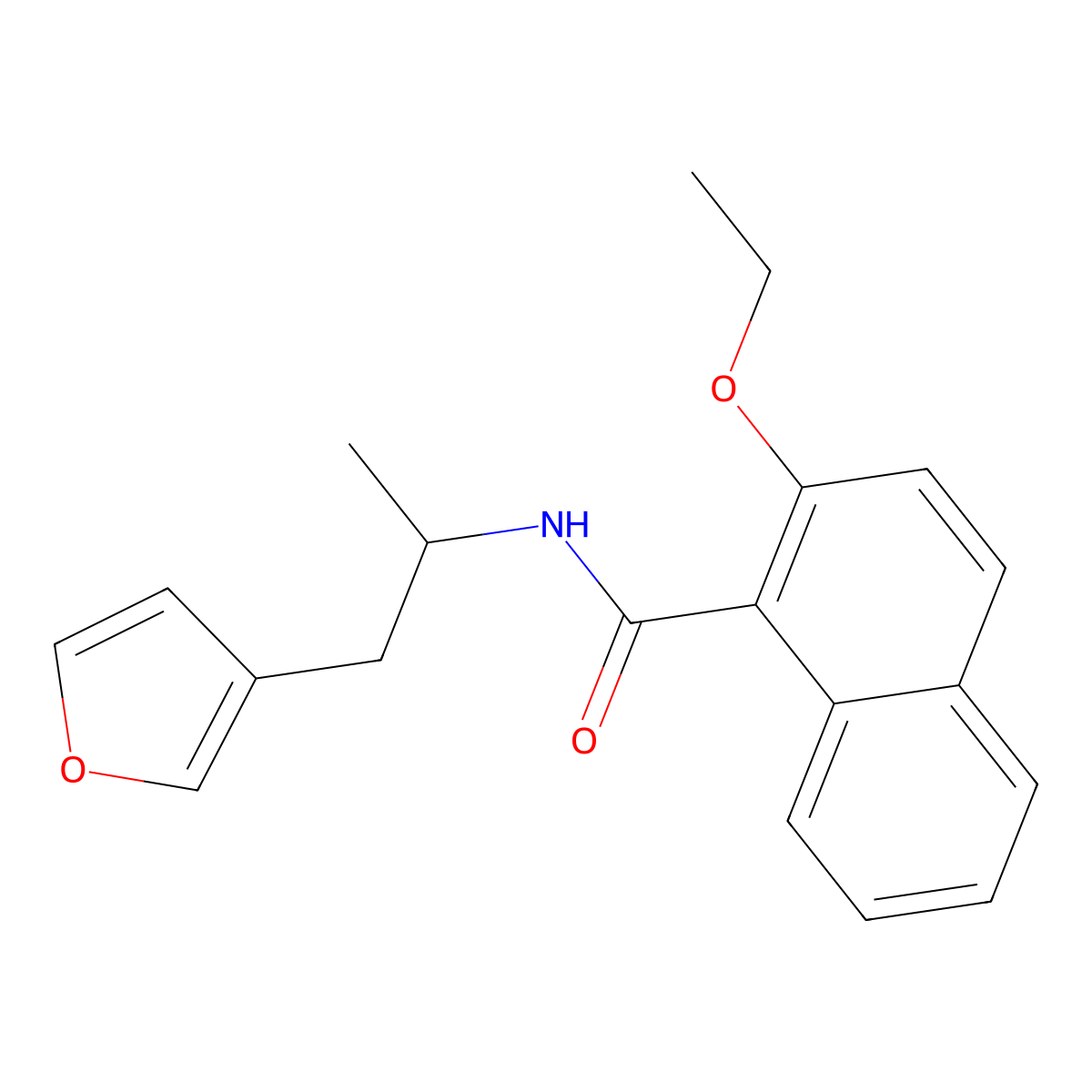 2-ethoxy-N-(1-(furan-3-yl)propan-2-yl)-1-naphthamide molecular structure, CAS 1790197-33-9