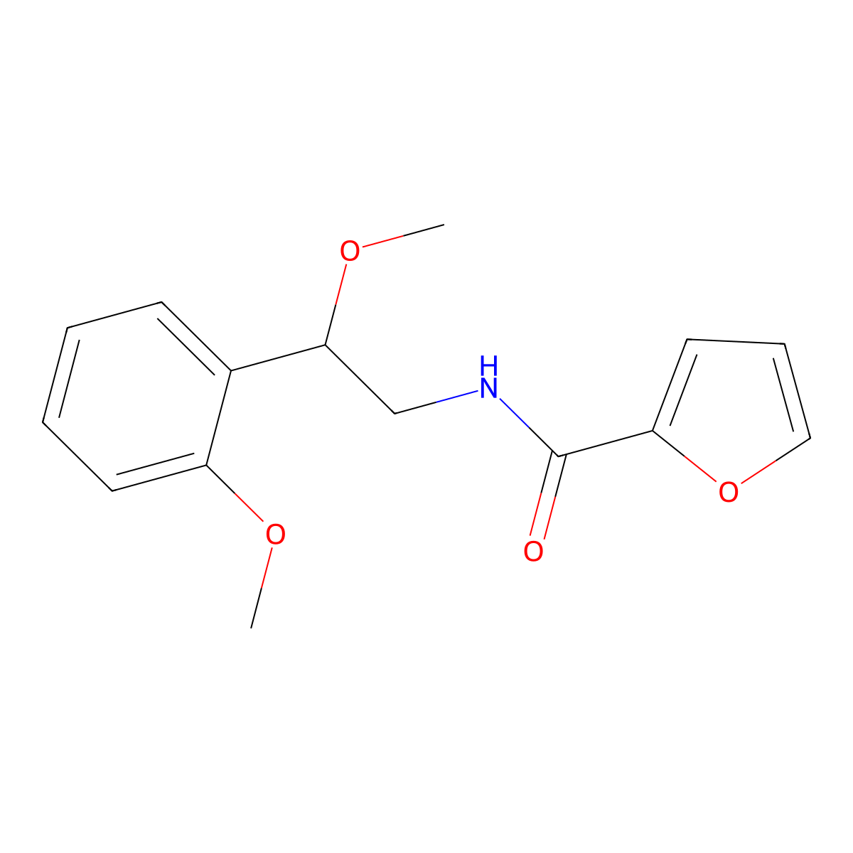 N-[2-methoxy-2-(2-methoxyphenyl)ethyl]furan-2-carboxamide molecular structure, CAS 1790197-92-0