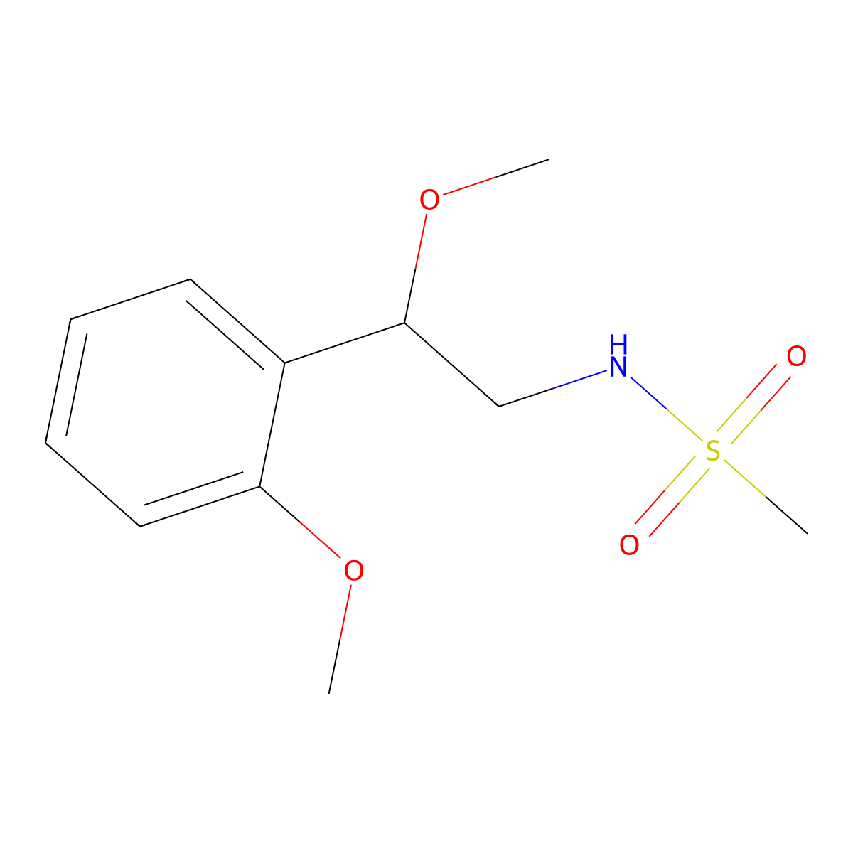 N-[2-methoxy-2-(2-methoxyphenyl)ethyl]methanesulfonamide molecular structure, CAS 1790198-31-0