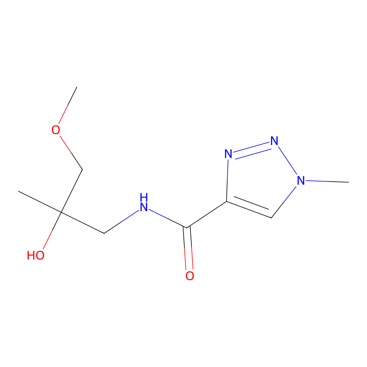 N-(2-hydroxy-3-methoxy-2-methylpropyl)-1-methyl-1H-1,2,3-triazole-4-carboxamide molecular structure, CAS 1790198-75-2