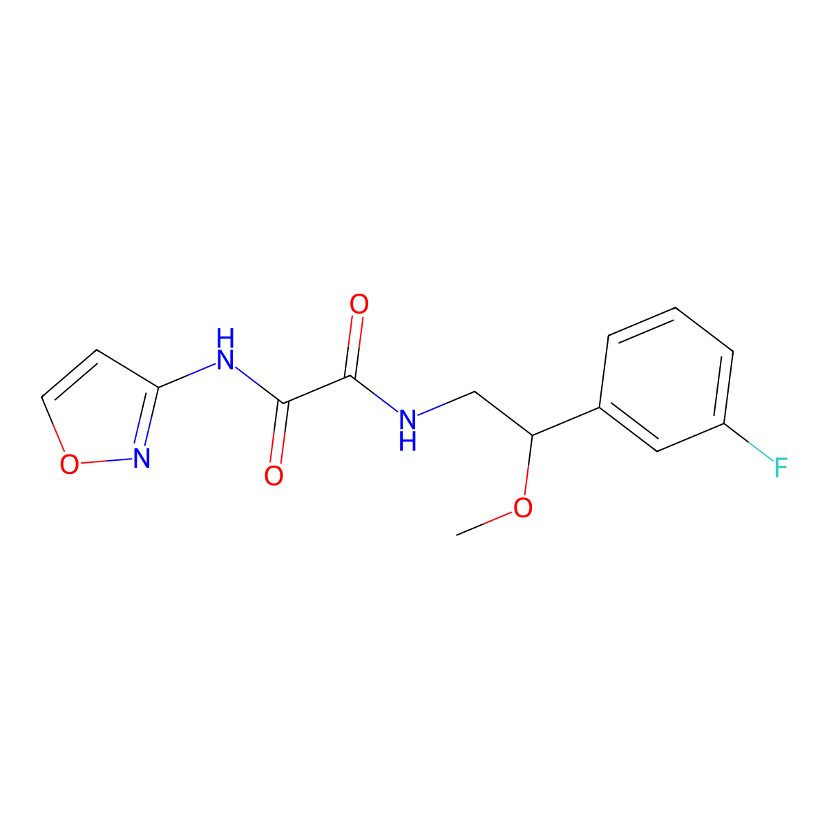 N1-(2-(3-fluorophenyl)-2-methoxyethyl)-N2-(isoxazol-3-yl)oxalamide molecular structure, CAS 1790198-83-2