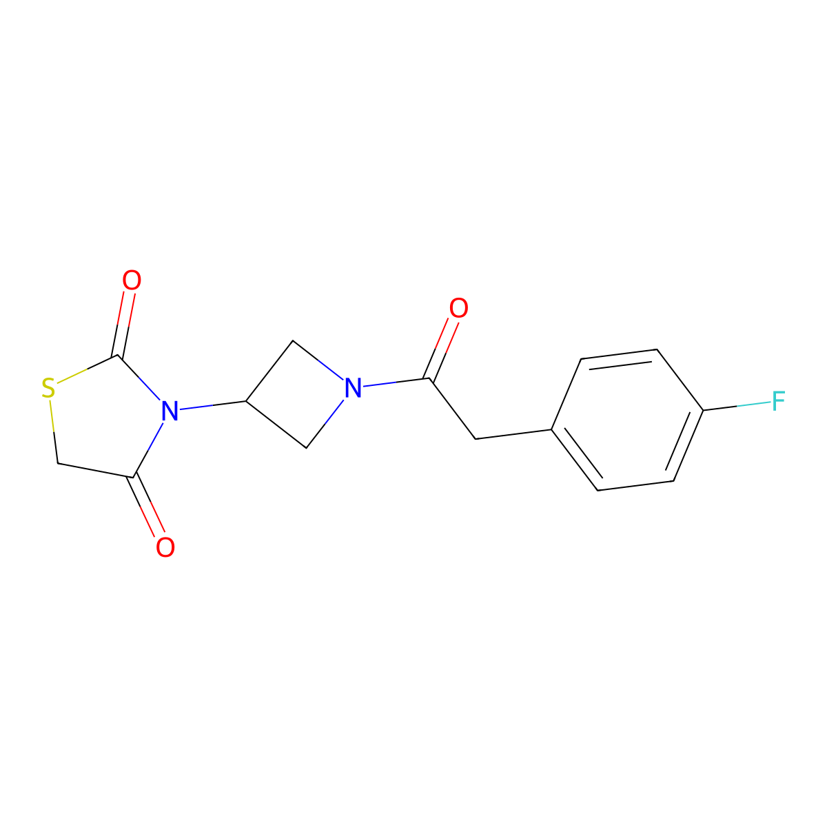 3-(1-(2-(4-Fluorophenyl)acetyl)azetidin-3-yl)thiazolidine-2,4-dione molecular structure, CAS 1790199-81-3