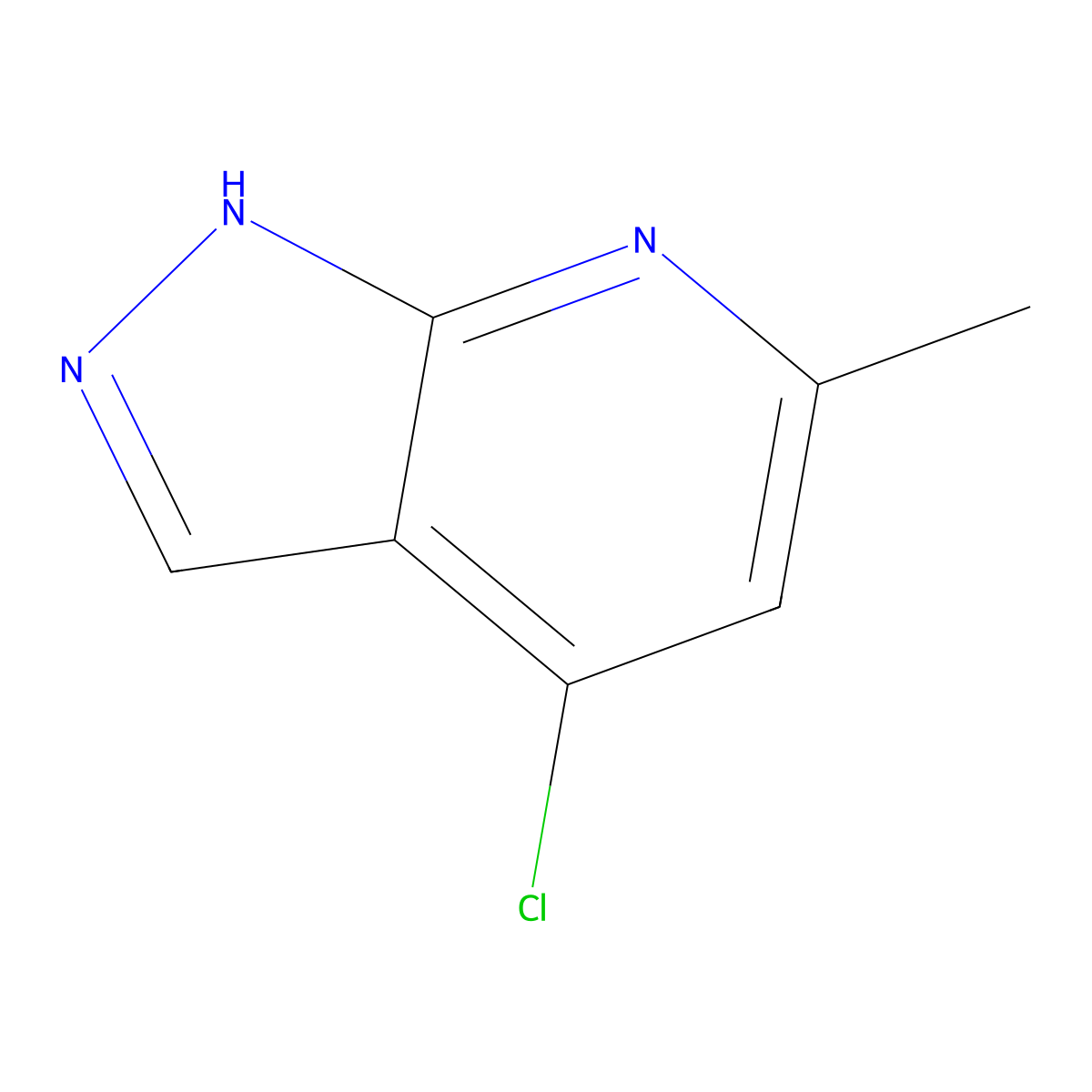 4-Chloro-6-methyl-1H-pyrazolo[3,4-b]pyridine molecular structure, CAS 17902-30-6