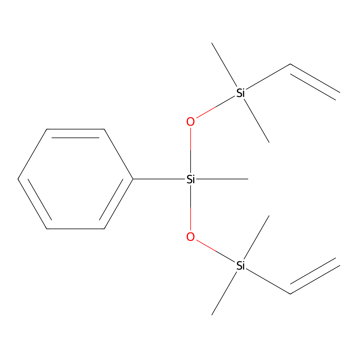 1,1,3,5,5-Pentamethyl-3-phenyl-1,5-divinyltrisiloxane molecular structure, CAS 17902-95-3