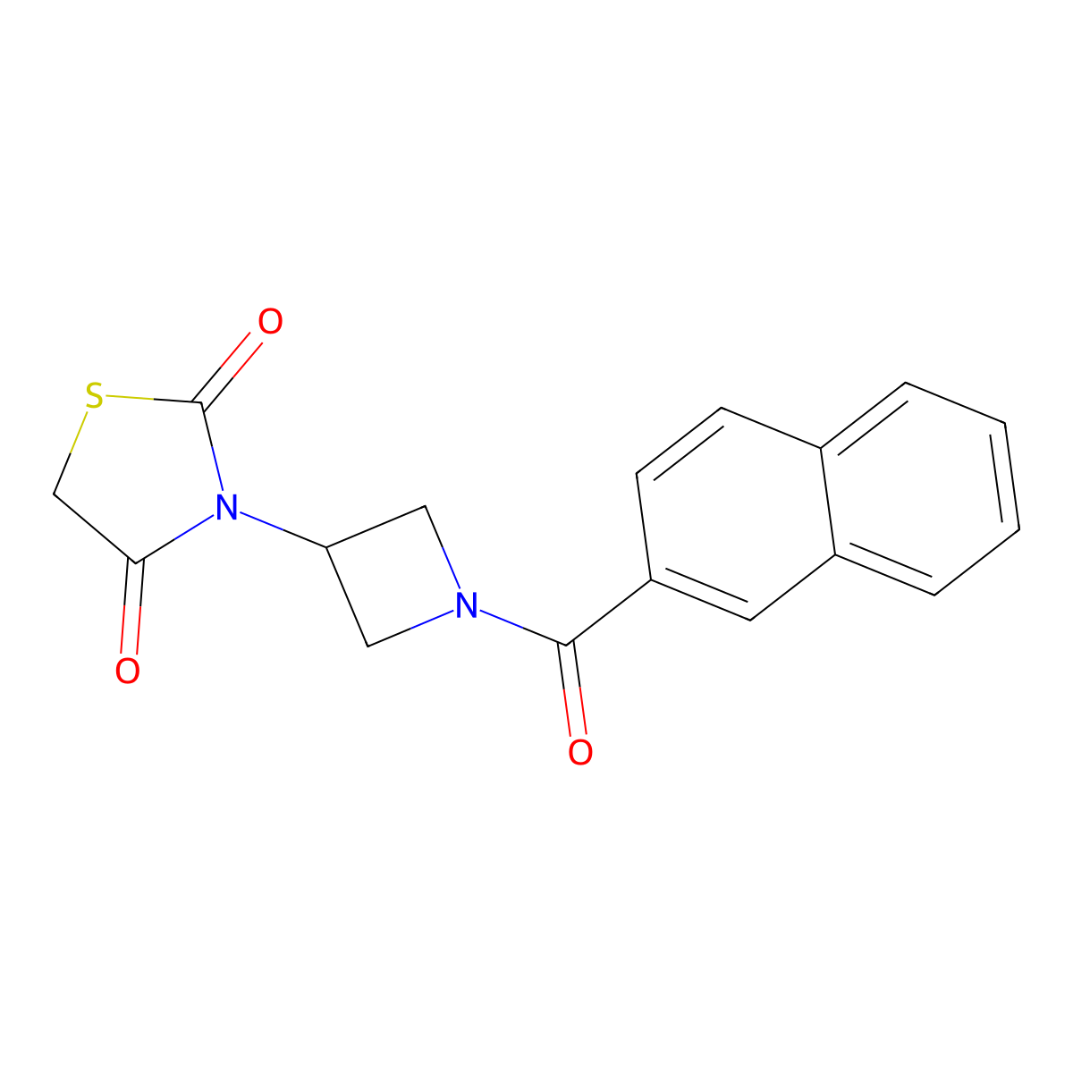 3-(1-(2-Naphthoyl)azetidin-3-yl)thiazolidine-2,4-dione molecular structure, CAS 1790200-01-9