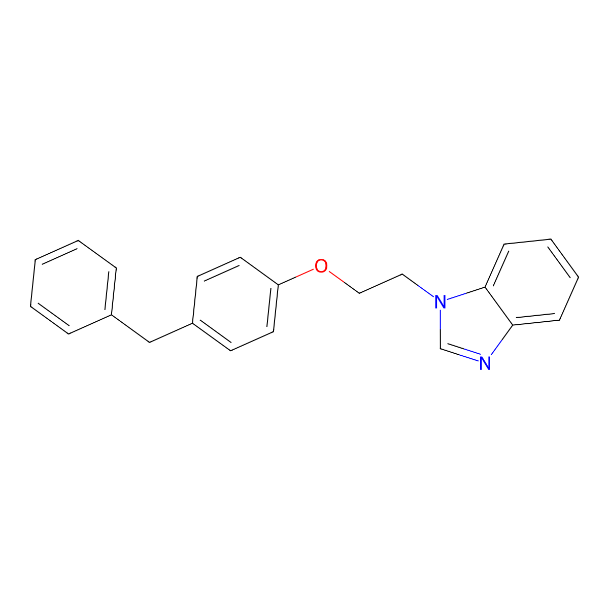 1-[2-(4-benzylphenoxy)ethyl]-1H-1,3-benzodiazole molecular structure, CAS 179021-18-2