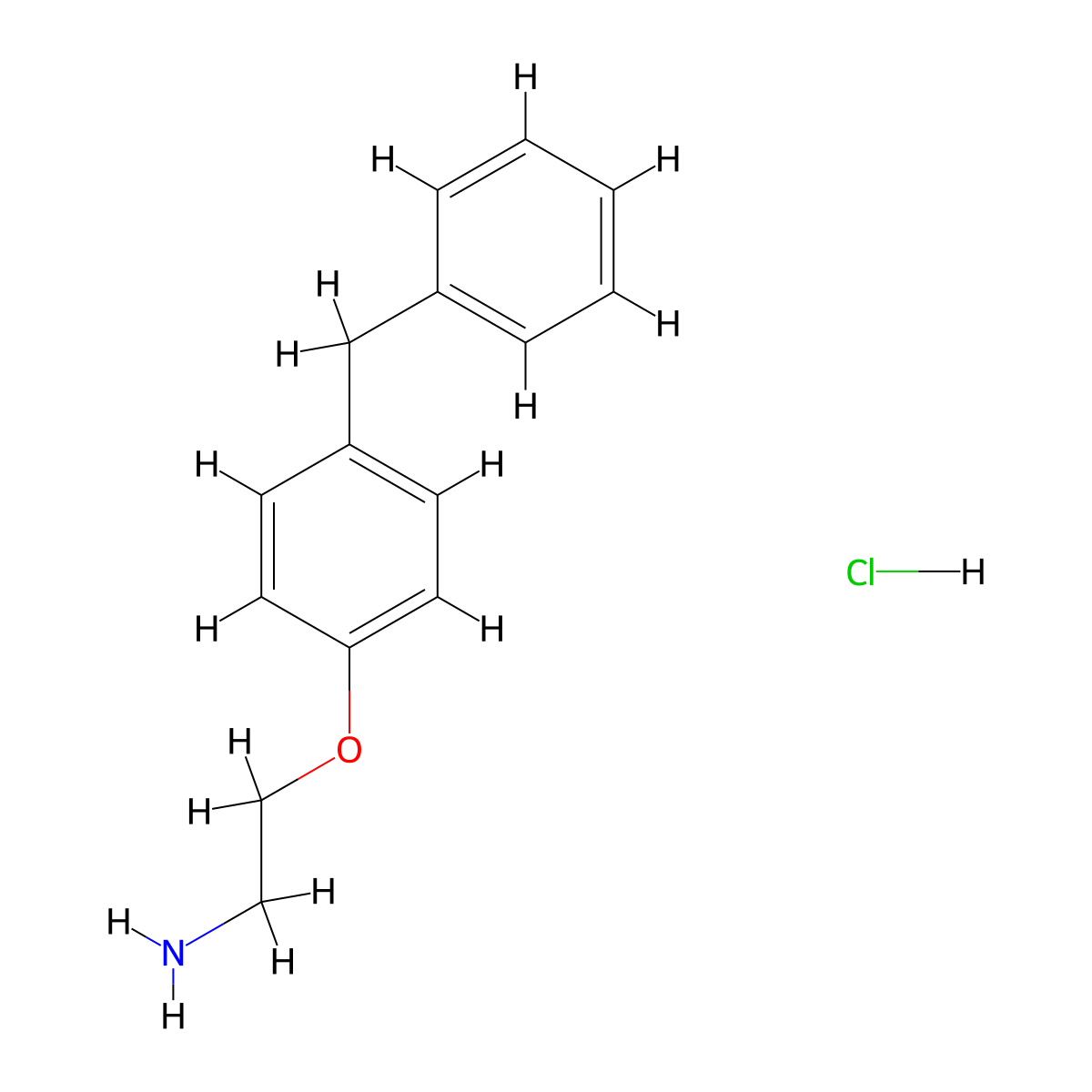 2-(4-Benzylphenoxy)ethan-1-amine hydrochloride molecular structure, CAS 179023-06-4