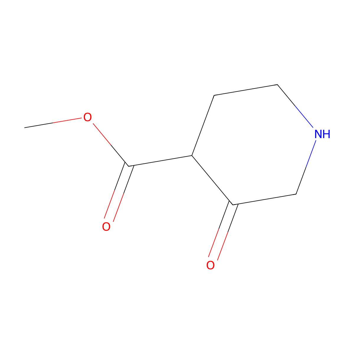 Methyl 3-oxopiperidine-4-carboxylate molecular structure, CAS 179023-37-1