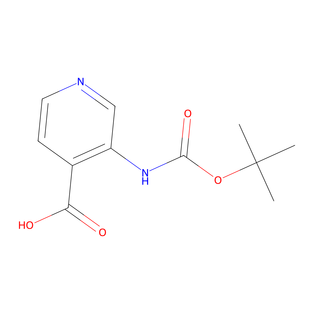 3-(((Tert-butoxy)carbonyl)amino)pyridine-4-carboxylic acid molecular structure, CAS 179024-65-8