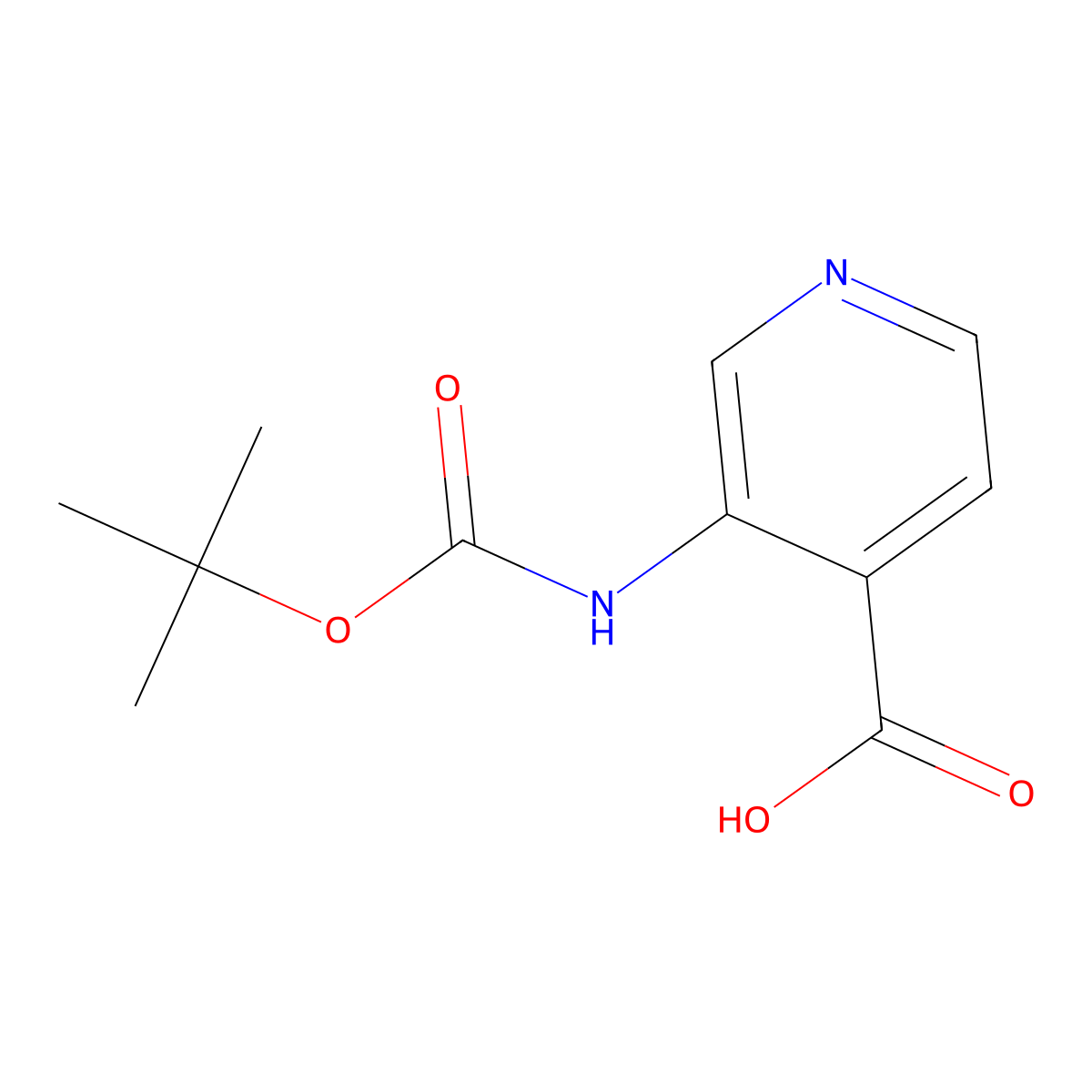 3-(((Tert-butoxy)carbonyl)amino)pyridine-4-carboxylic acid molecular structure, CAS 179024-65-8