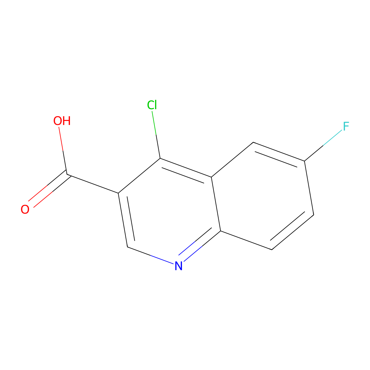 4-Chloro-6-fluoroquinoline-3-carboxylic acid molecular structure, CAS 179024-67-0