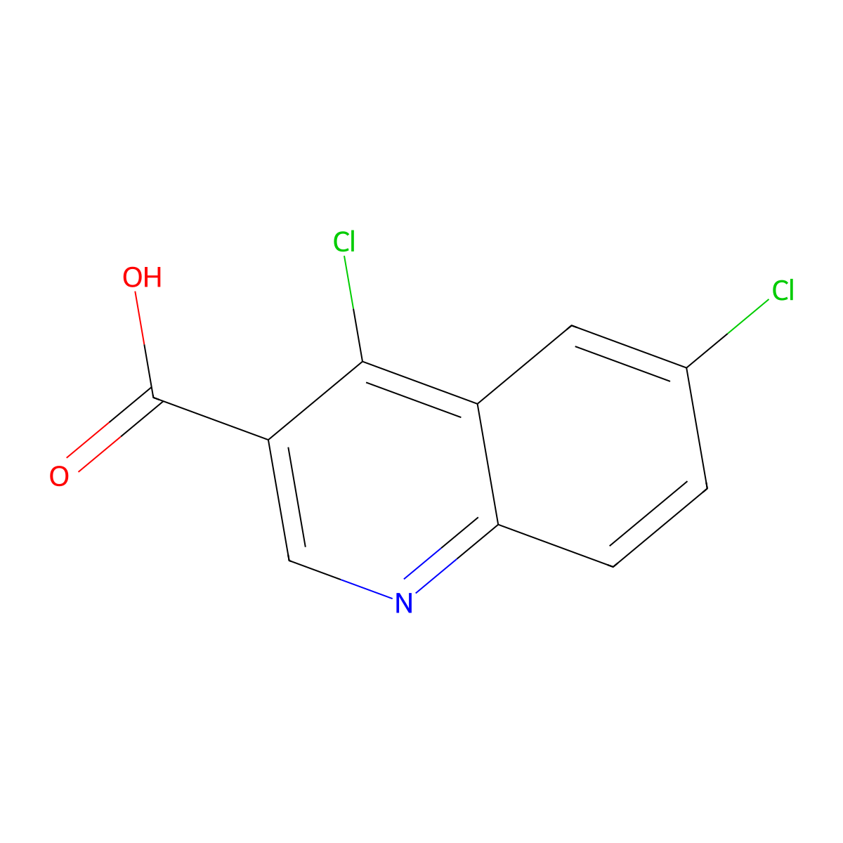 4,6-Dichloroquinoline-3-carboxylic acid molecular structure, CAS 179024-68-1