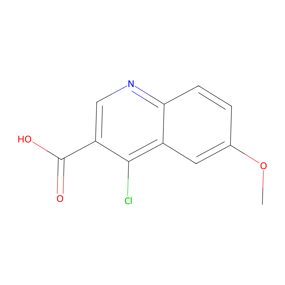 4-Chloro-6-methoxyquinoline-3-carboxylic acid molecular structure, CAS 179024-72-7