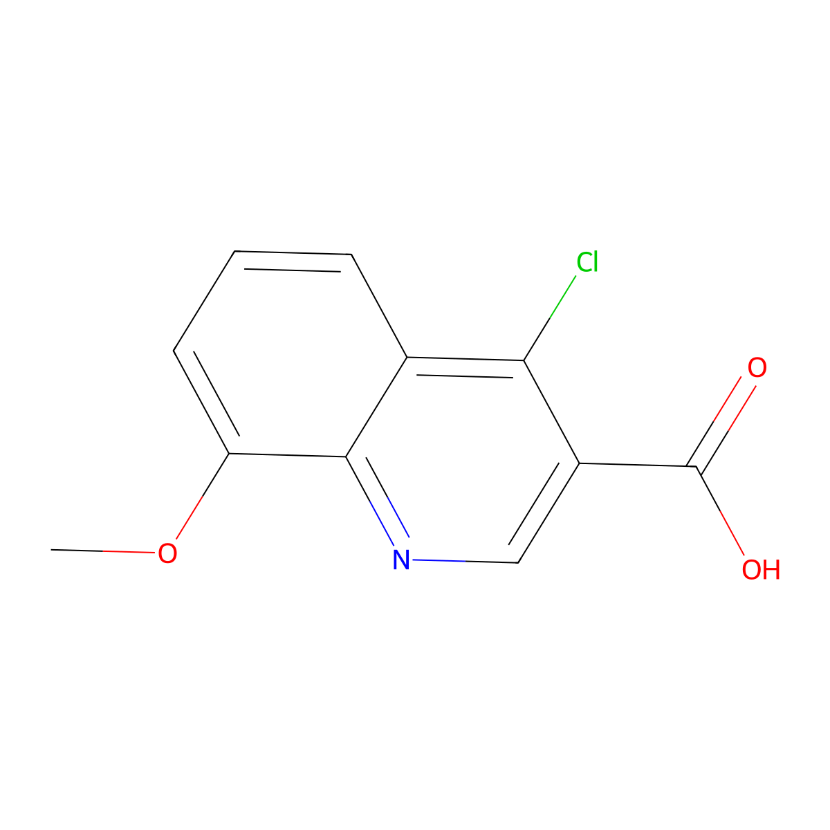 4-Chloro-8-methoxyquinoline-3-carboxylic acid molecular structure, CAS 179024-73-8