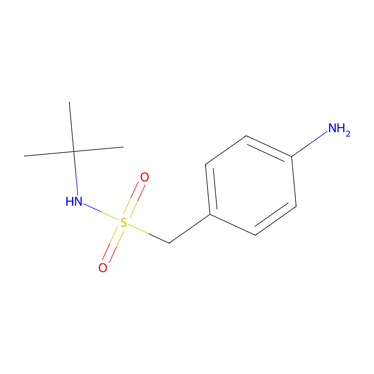1-(4-Aminophenyl)-N-(tert-butyl)methanesulfonamide molecular structure, CAS 179028-78-5