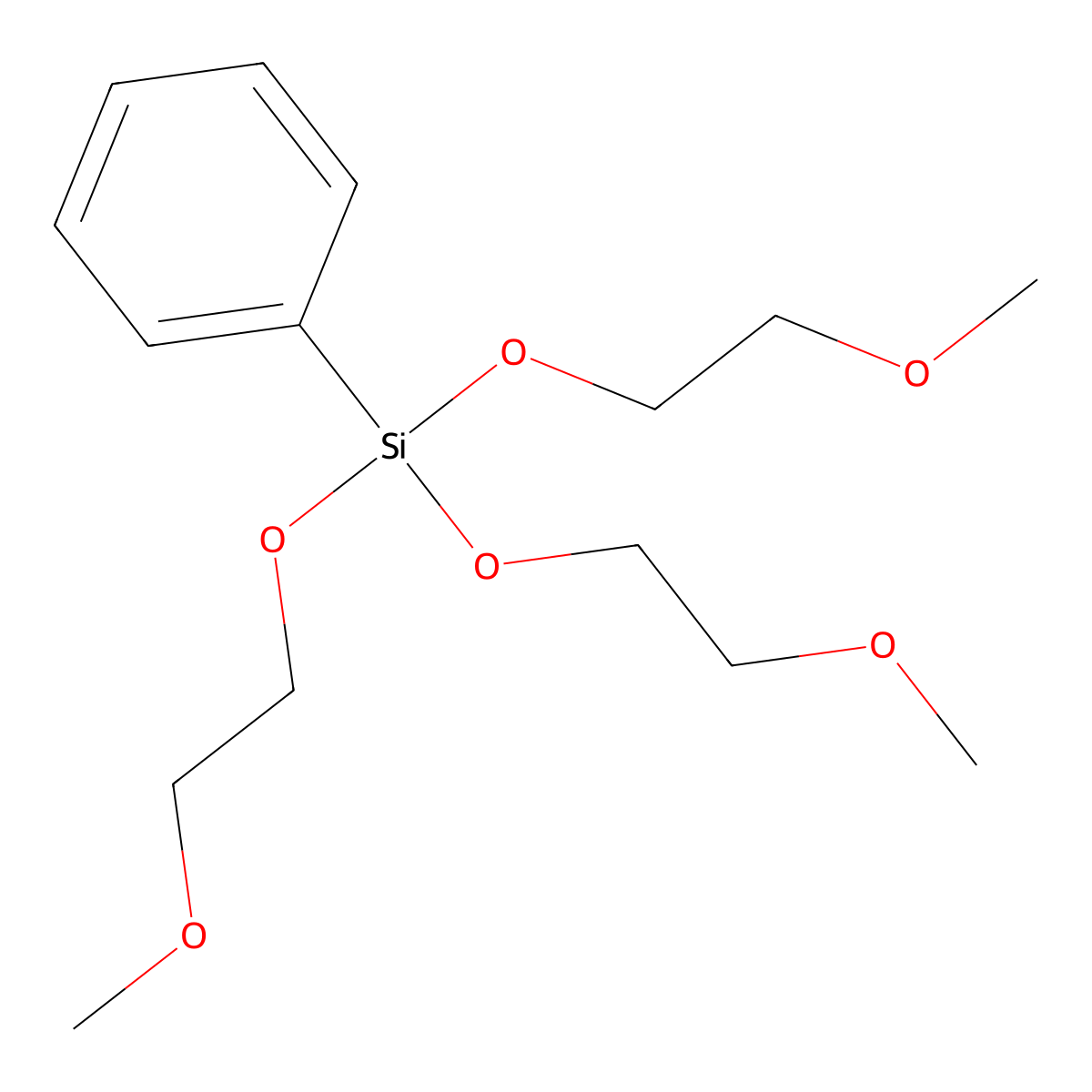2,5,7,10-Tetraoxa-6-silaundecane, 6-(2-methoxyethoxy)-6-phenyl- molecular structure, CAS 17903-05-8