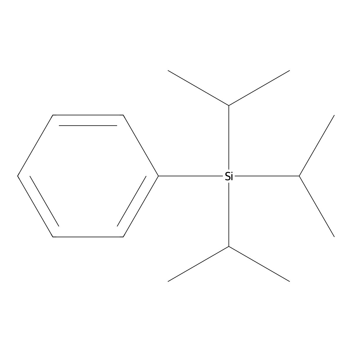 Silane, tris(1-methylethyl)phenyl- molecular structure, CAS 17903-14-9