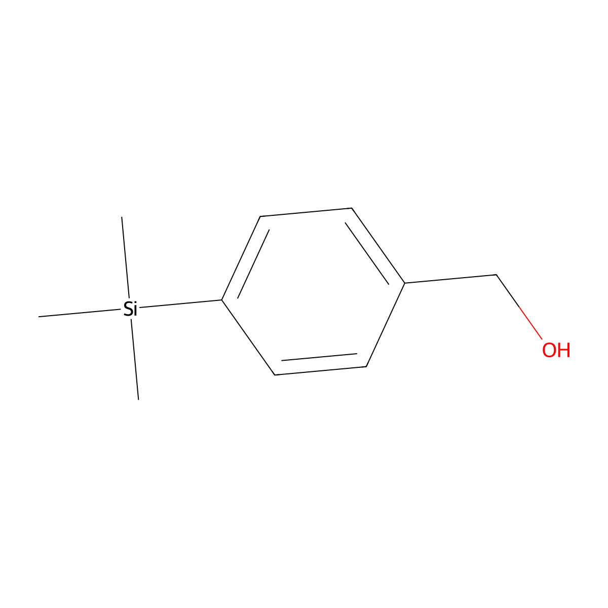 (4-(Trimethylsilyl)phenyl)methanol molecular structure, CAS 17903-57-0