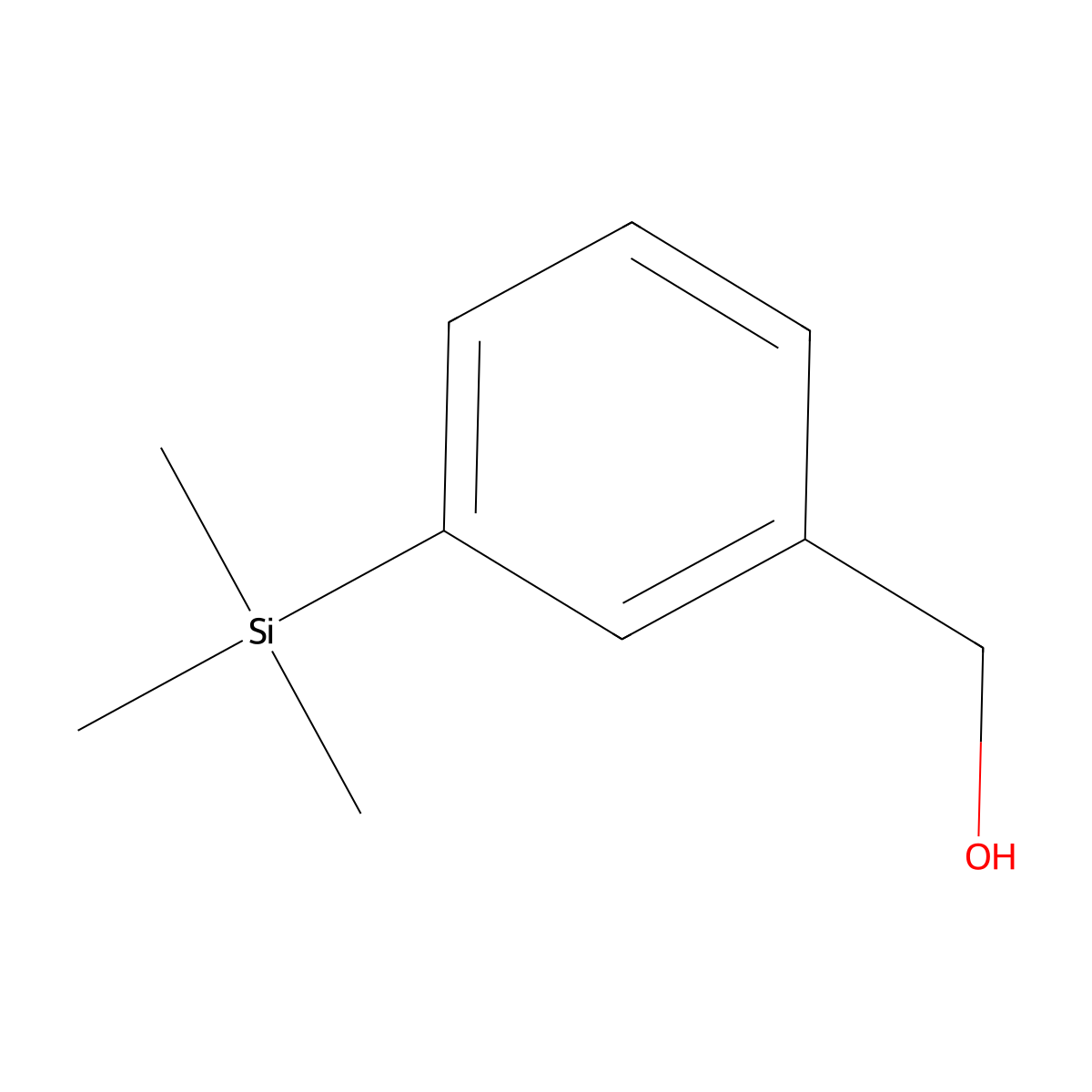 3-(Trimethylsilyl)benzenemethanol molecular structure, CAS 17903-59-2