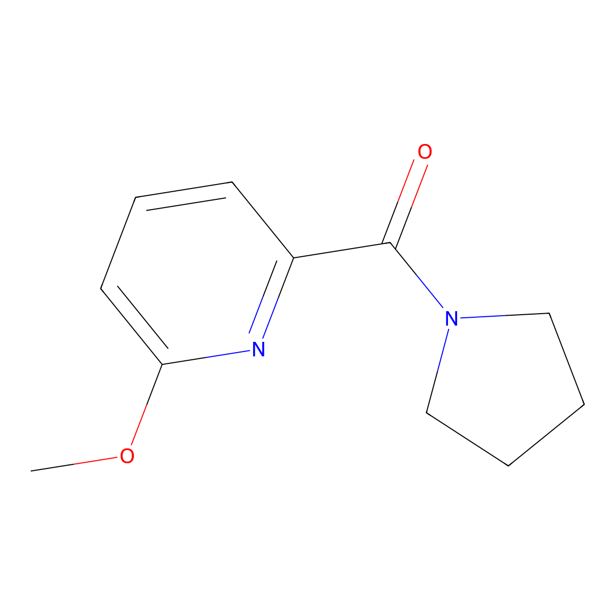 2-Methoxy-6-[(pyrrolidin-1-yl)carbonyl]pyridine molecular structure, CAS 1790318-77-2