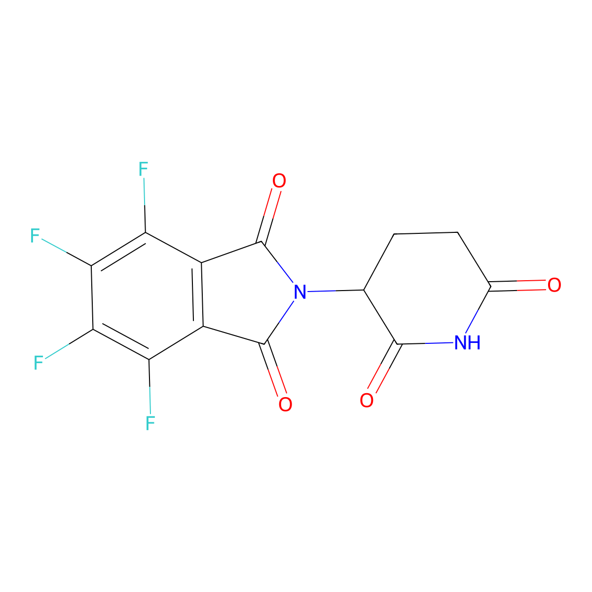 2-(2,6-dioxopiperidin-3-yl)-4,5,6,7-tetrafluoro-2,3-dihydro-1H-isoindole-1,3-dione molecular structure, CAS 179033-21-7