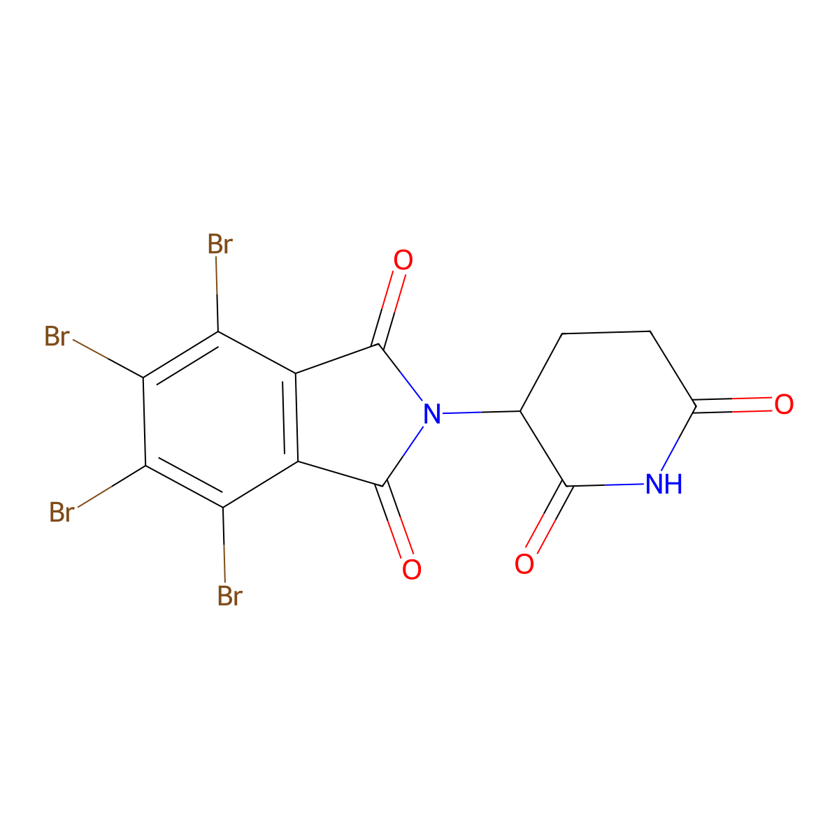 4,5,6,7-tetrabromo-2-(2,6-dioxopiperidin-3-yl)-2,3-dihydro-1H-isoindole-1,3-dione molecular structure, CAS 179033-23-9