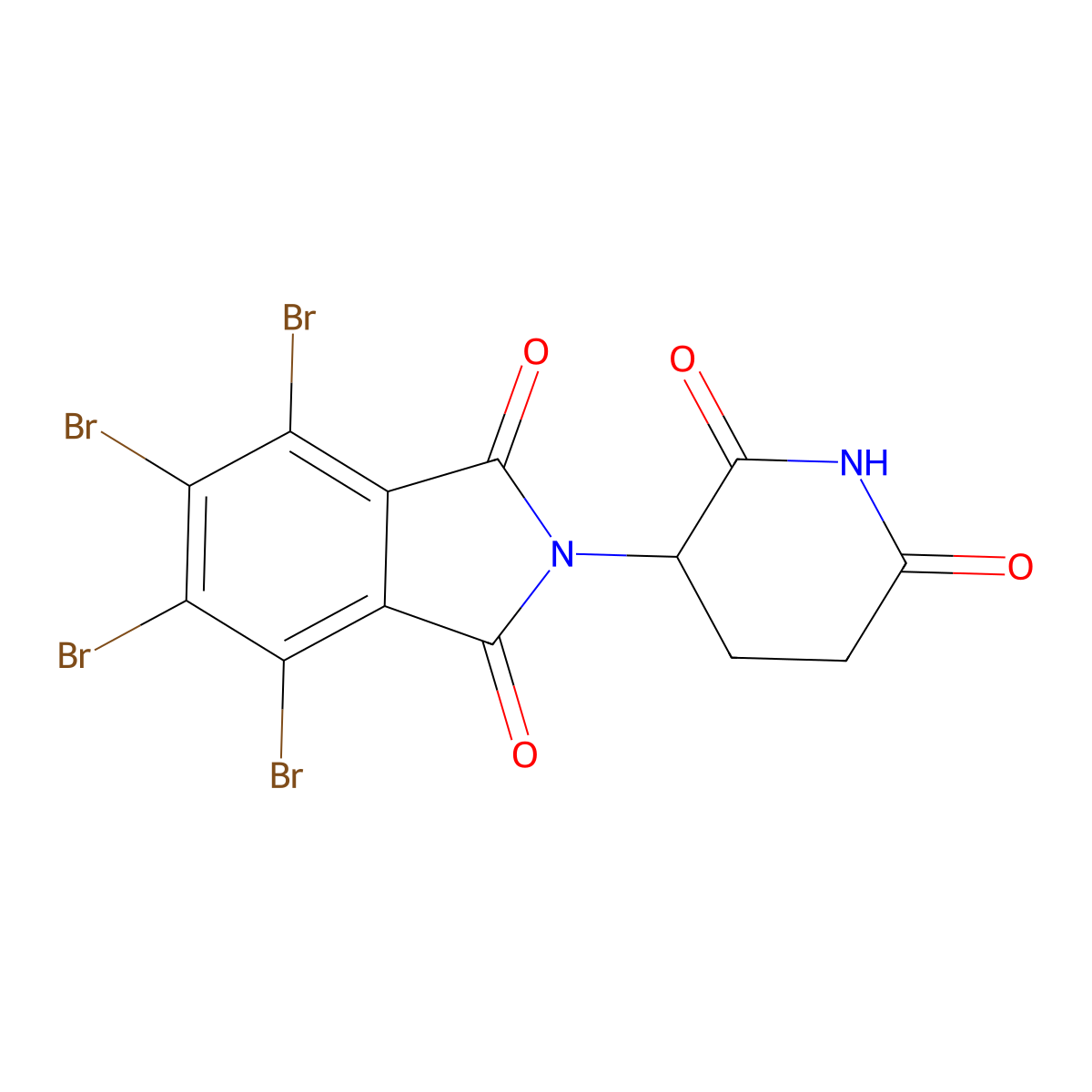 4,5,6,7-tetrabromo-2-(2,6-dioxopiperidin-3-yl)-2,3-dihydro-1H-isoindole-1,3-dione molecular structure, CAS 179033-23-9