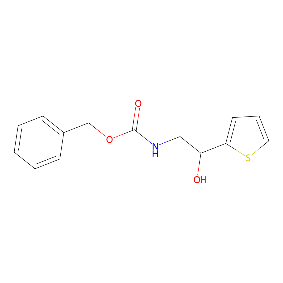 benzyl N-[2-hydroxy-2-(thiophen-2-yl)ethyl]carbamate molecular structure, CAS 1790354-58-3