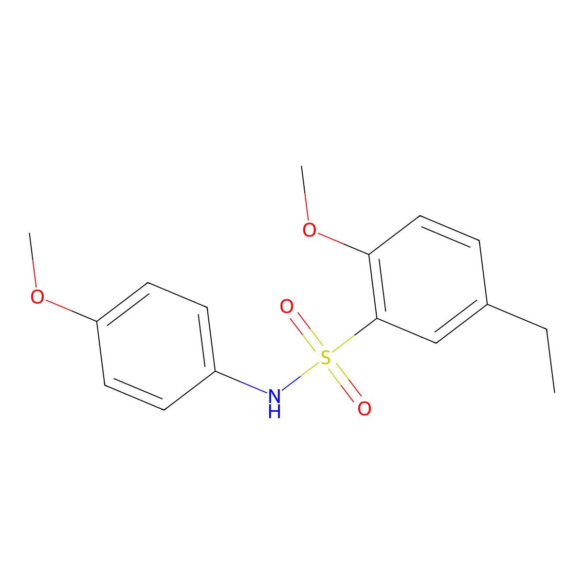 5-ethyl-2-methoxy-N-(4-methoxyphenyl)benzene-1-sulfonamide molecular structure, CAS 1790355-56-4