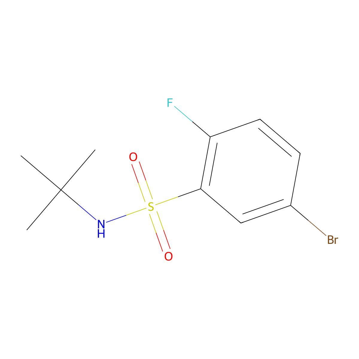 5-Bromo-N-tert-butyl-2-fluorobenzenesulfonamide molecular structure, CAS 1790362-90-1