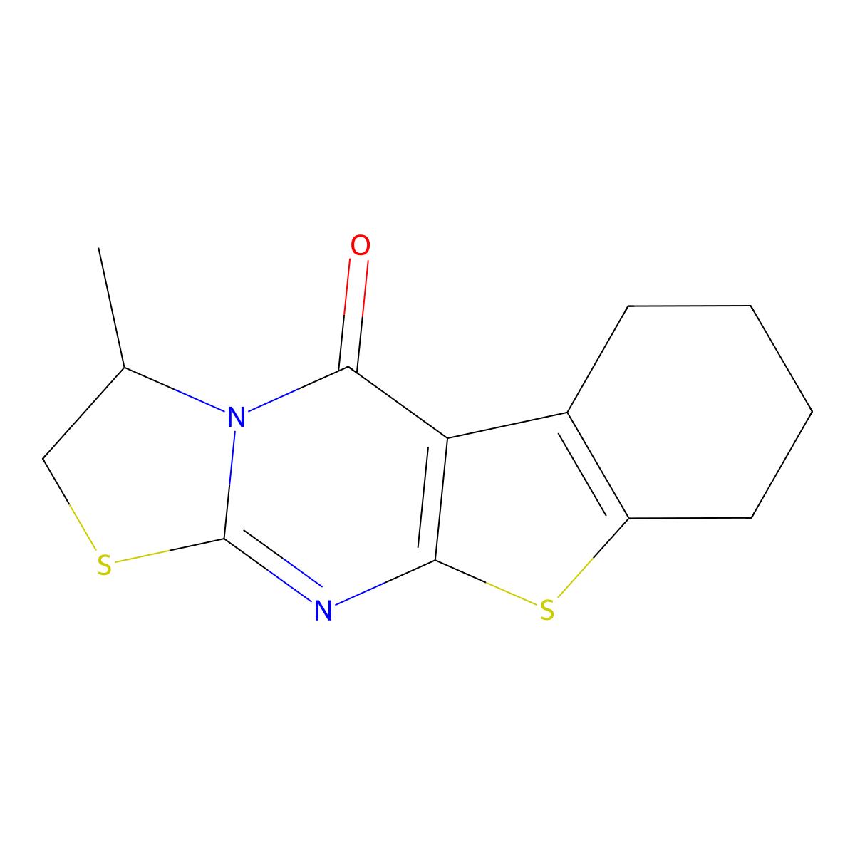 3-methyl-2,3,6,7,8,9-hexahydro-5H-[1]benzothieno[2,3-d][1,3]thiazolo[3,2-a]pyrimidin-5-one molecular structure, CAS 179041-17-9