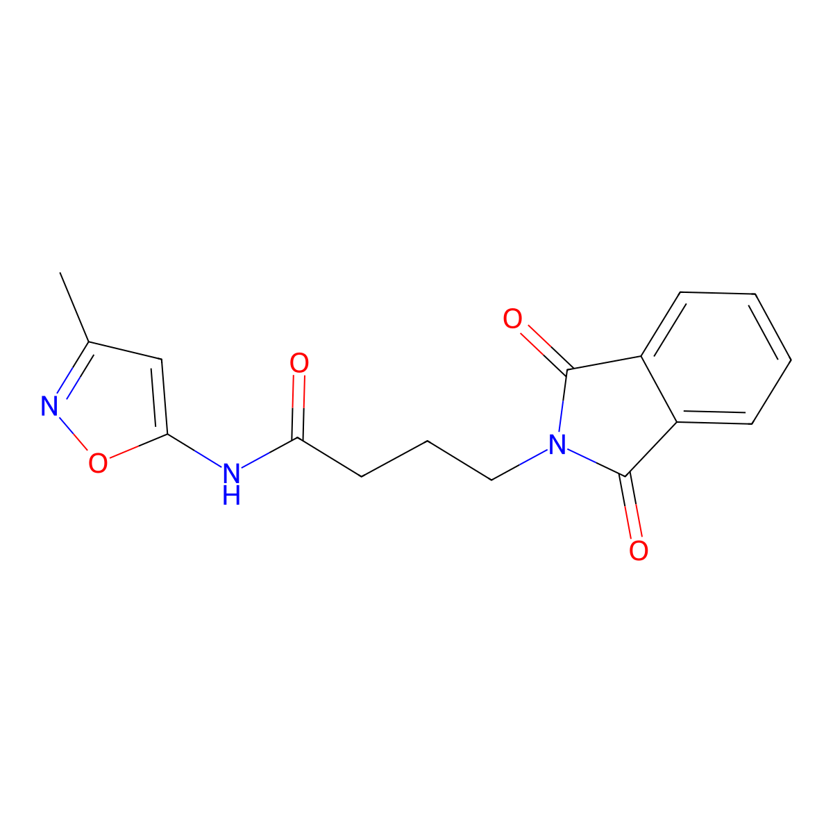 4-(1,3-dioxoisoindolin-2-yl)-N-(3-methylisoxazol-5-yl)butanamide molecular structure, CAS 1790430-54-4