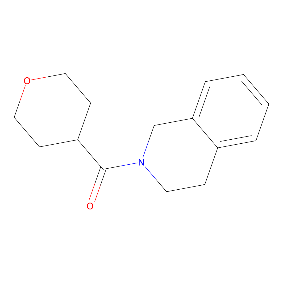 2-(Oxane-4-carbonyl)-1,2,3,4-tetrahydroisoquinoline molecular structure, CAS 1790460-03-5