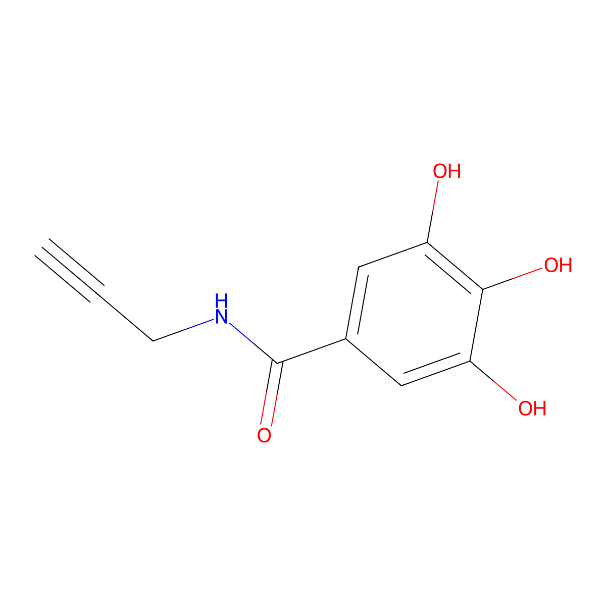 3,4,5-Trihydroxy-N-(prop-2-yn-1-yl)benzamide molecular structure, CAS 1790462-22-4