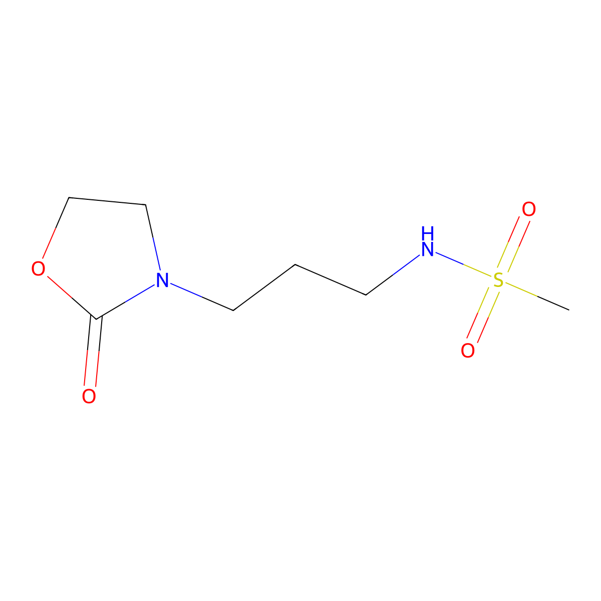 N-(3-(2-oxo-1,3-oxazolidin-3-yl)propyl)methanesulfonamide molecular structure, CAS 1790495-36-1