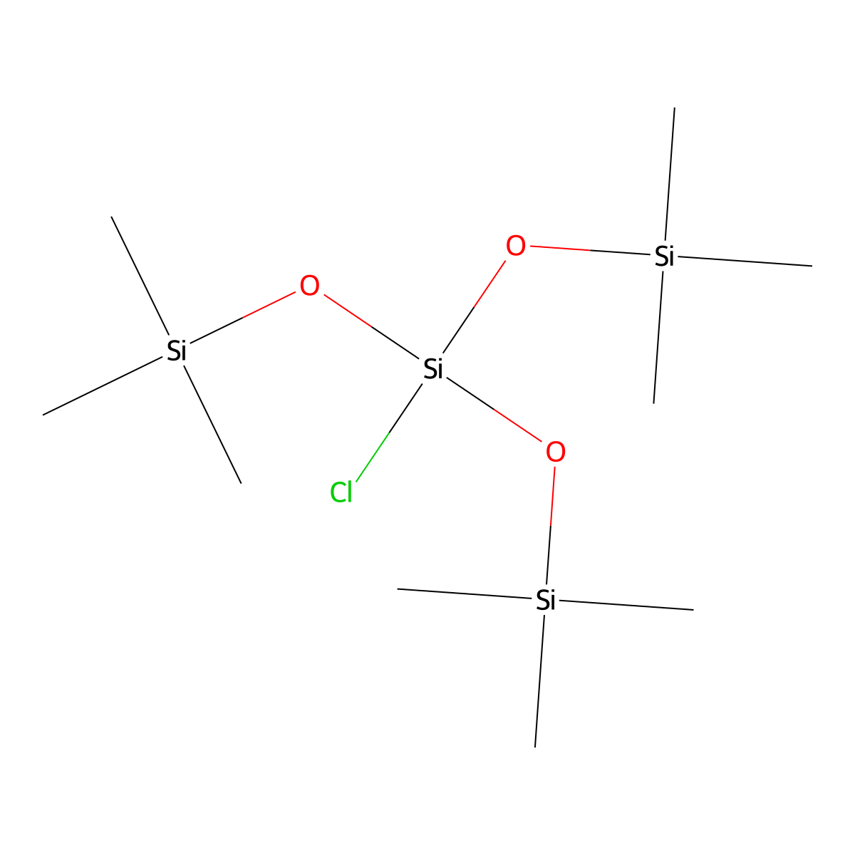 Tris(trimethylsiloxy)chlorosilane molecular structure, CAS 17905-99-6