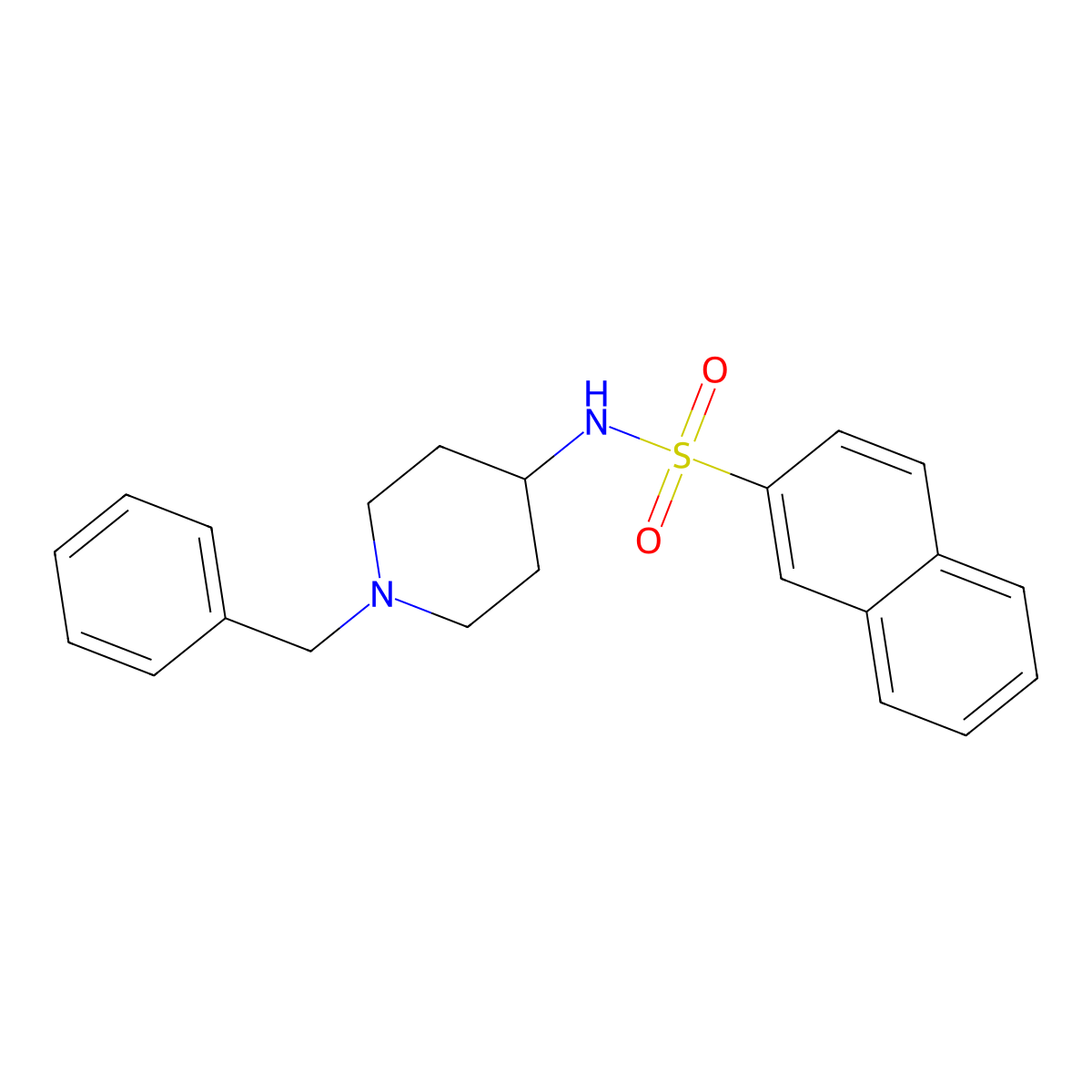 N-(1-benzylpiperidin-4-yl)naphthalene-2-sulfonamide molecular structure, CAS 179051-05-9