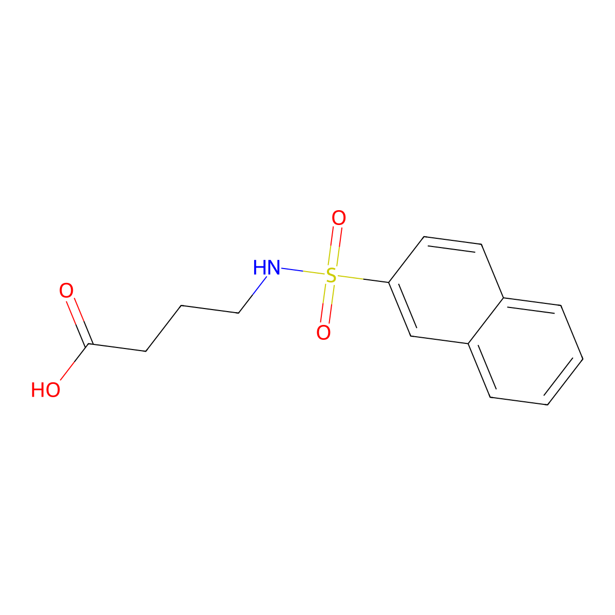 4-(Naphthalene-2-sulfonamido)butanoic acid molecular structure, CAS 179051-17-3