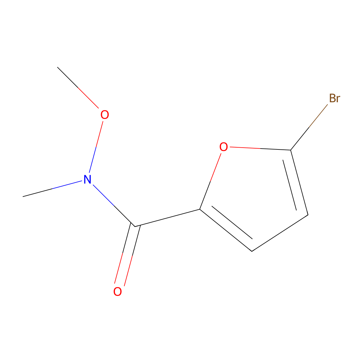 5-Bromo-N-methoxy-N-methyl-2-furamide molecular structure, CAS 179055-22-2