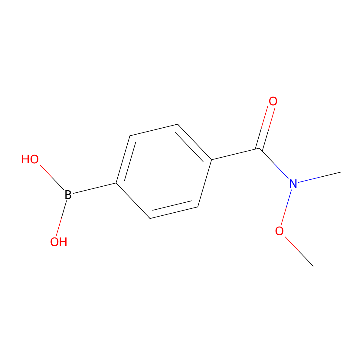 4-(N,O-Dimethylhydroxylaminocarbonyl)phenylboronic acid molecular structure, CAS 179055-26-6