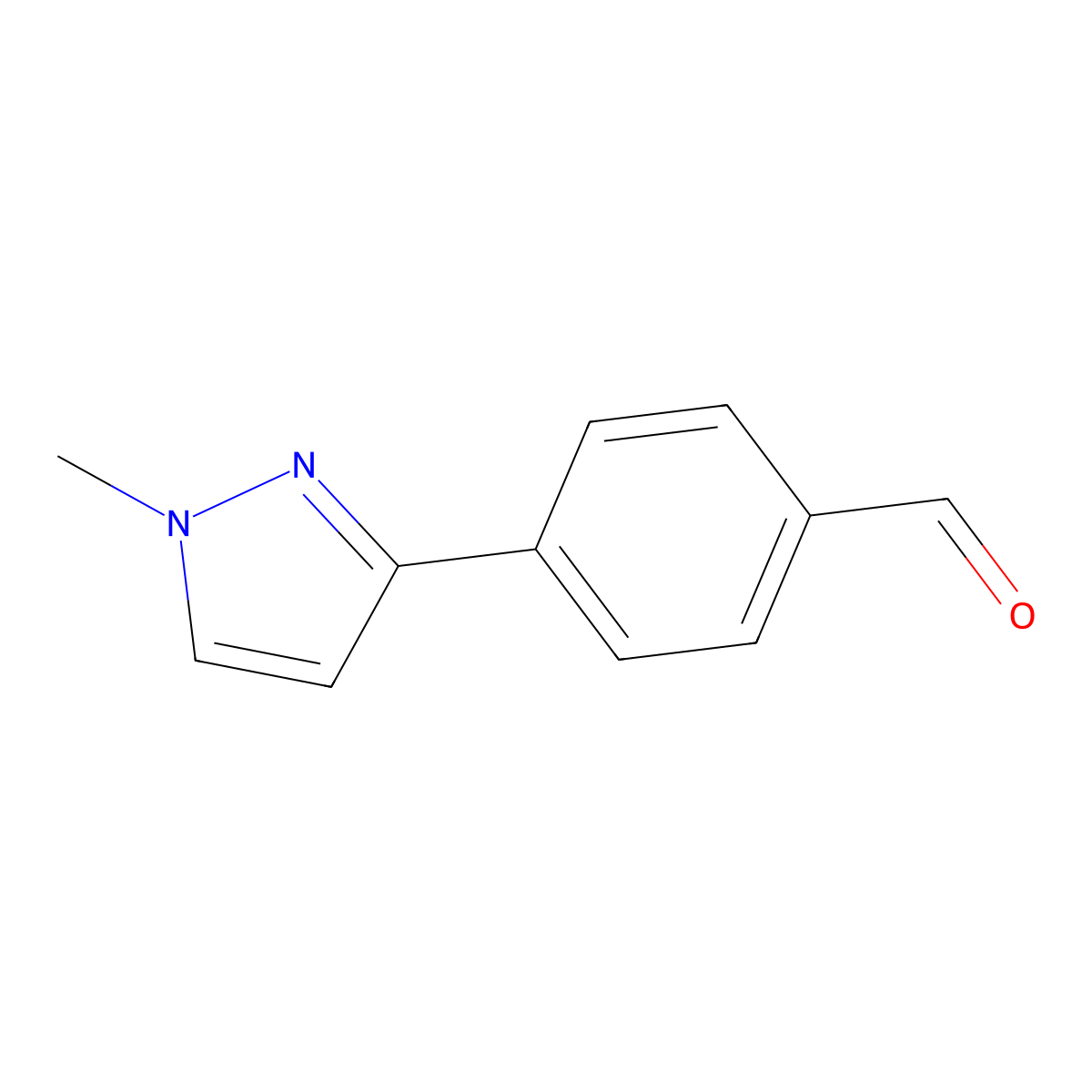 4-(1-Methyl-1H-pyrazol-3-yl)benzaldehyde molecular structure, CAS 179055-27-7